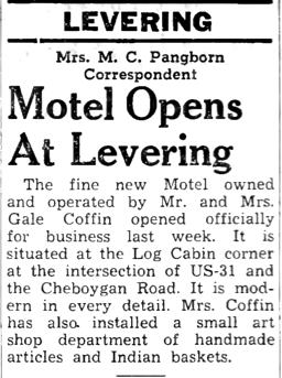 Levering Motel (Gales Motel) - July 1950 Article On Opening (newer photo)